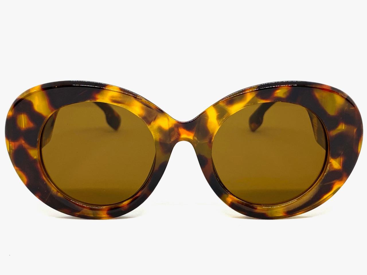 Classic Funky Vintage Retro Style SUNGLASSES Thick Round Tortoise Leopard Frame