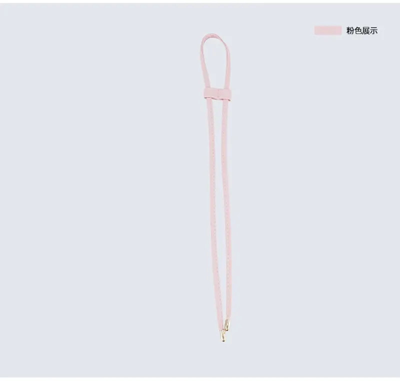 1Pcs PU Leather Drawstring Pull String Detachable Bucket Bag Strap Slide String