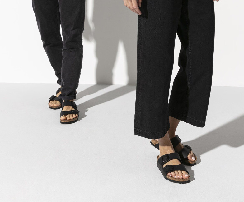 Birkenstock Arizona Black Birko-Flor Soft Footbed Two-Strap Unisex Sandals 37-45