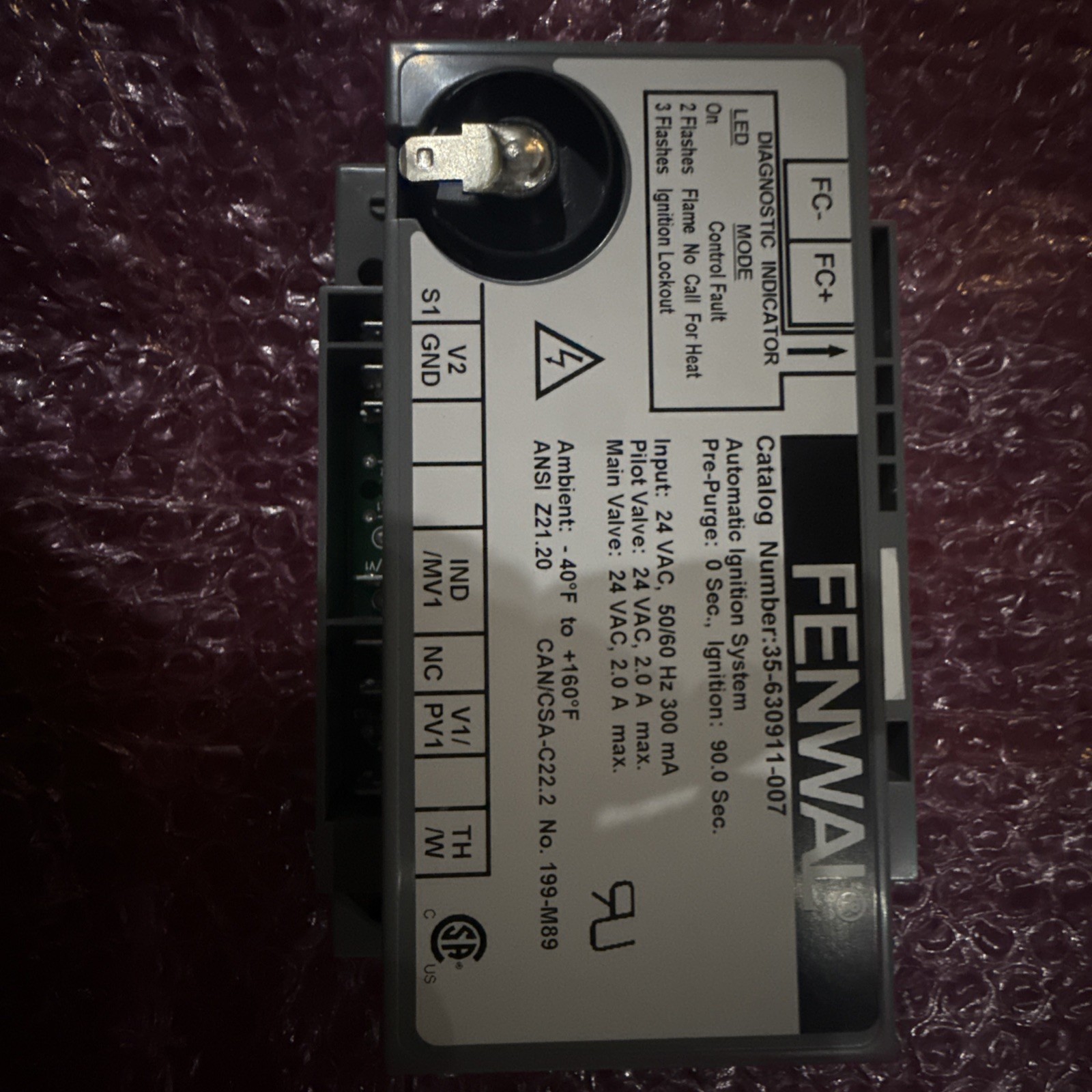 FRYMASTER. 8075991, FENWAL STP IGNITION MODULE W/ALARM 3FQG120