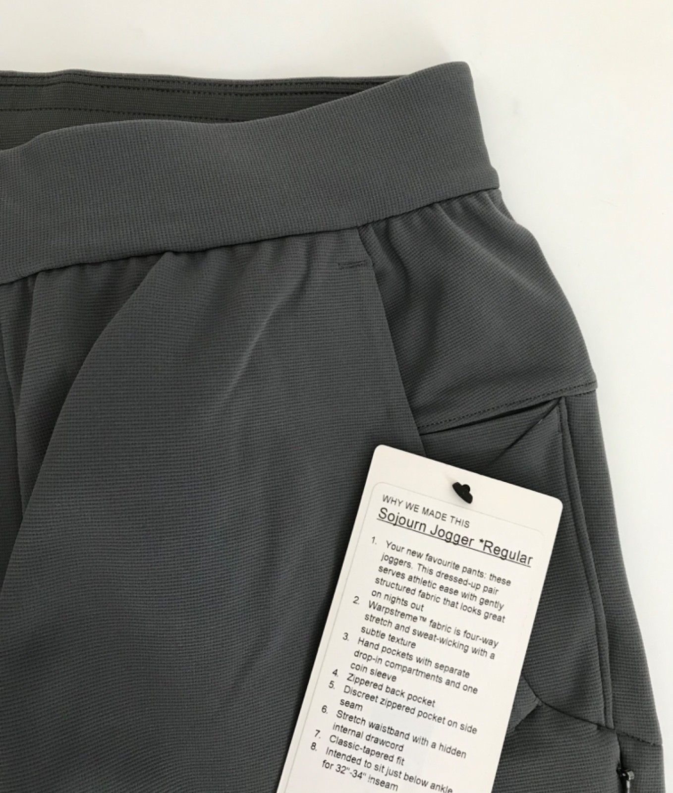 Lululemon Men’s Sojourn Jogger ONGE Onyx Grey LM5BLKS Size L REG