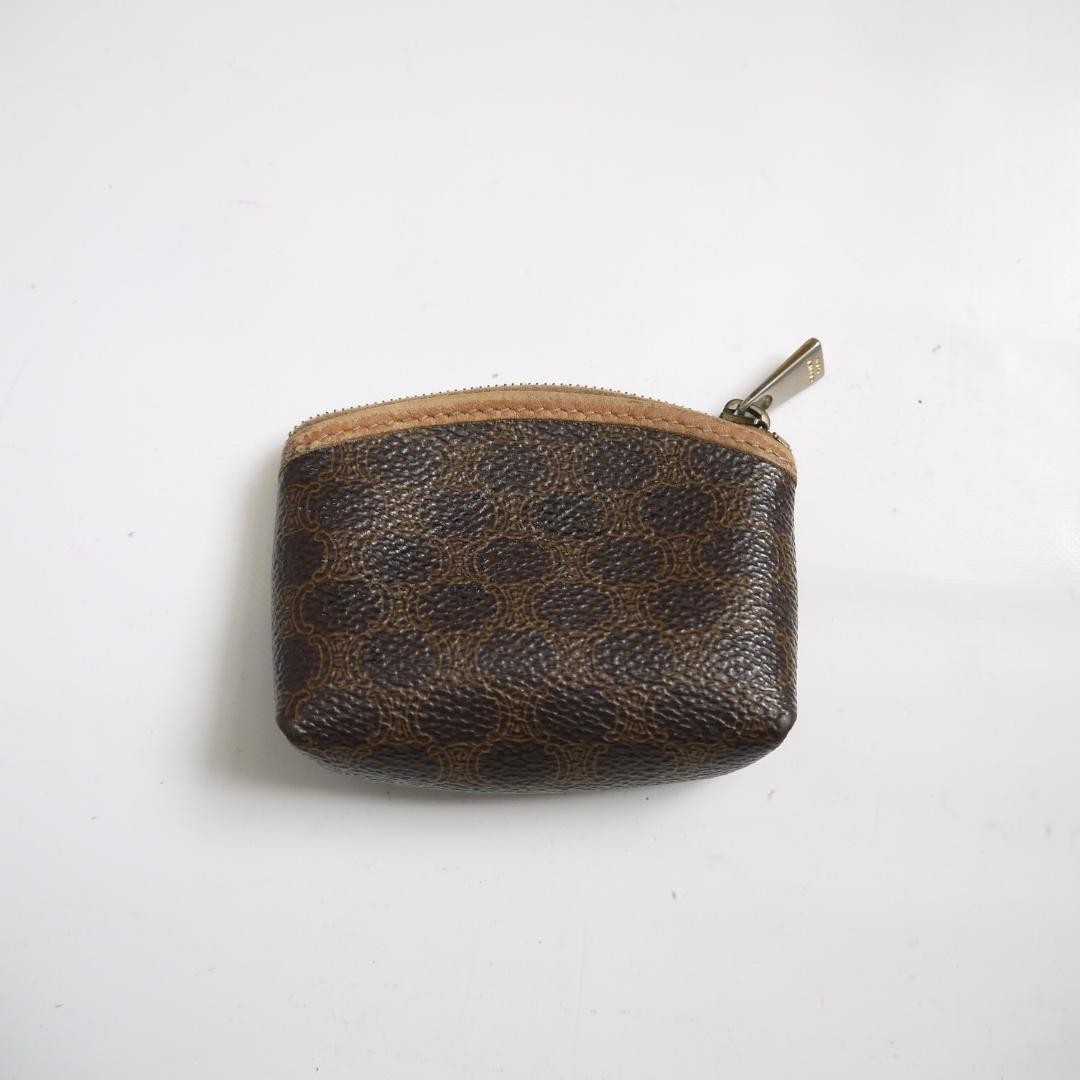 Celine Macadam Pattern All Over Leather Coin Case
