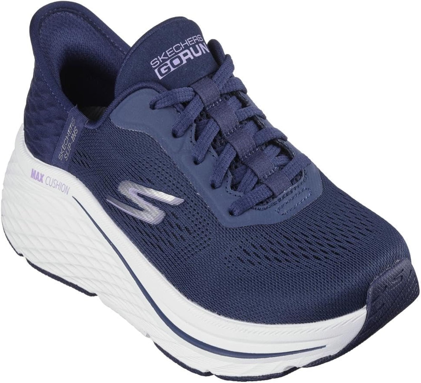 Skechers Women’s Max Cushioning Elite 2.0 Vanish Hands Free Slip-ins – Navy/Lave