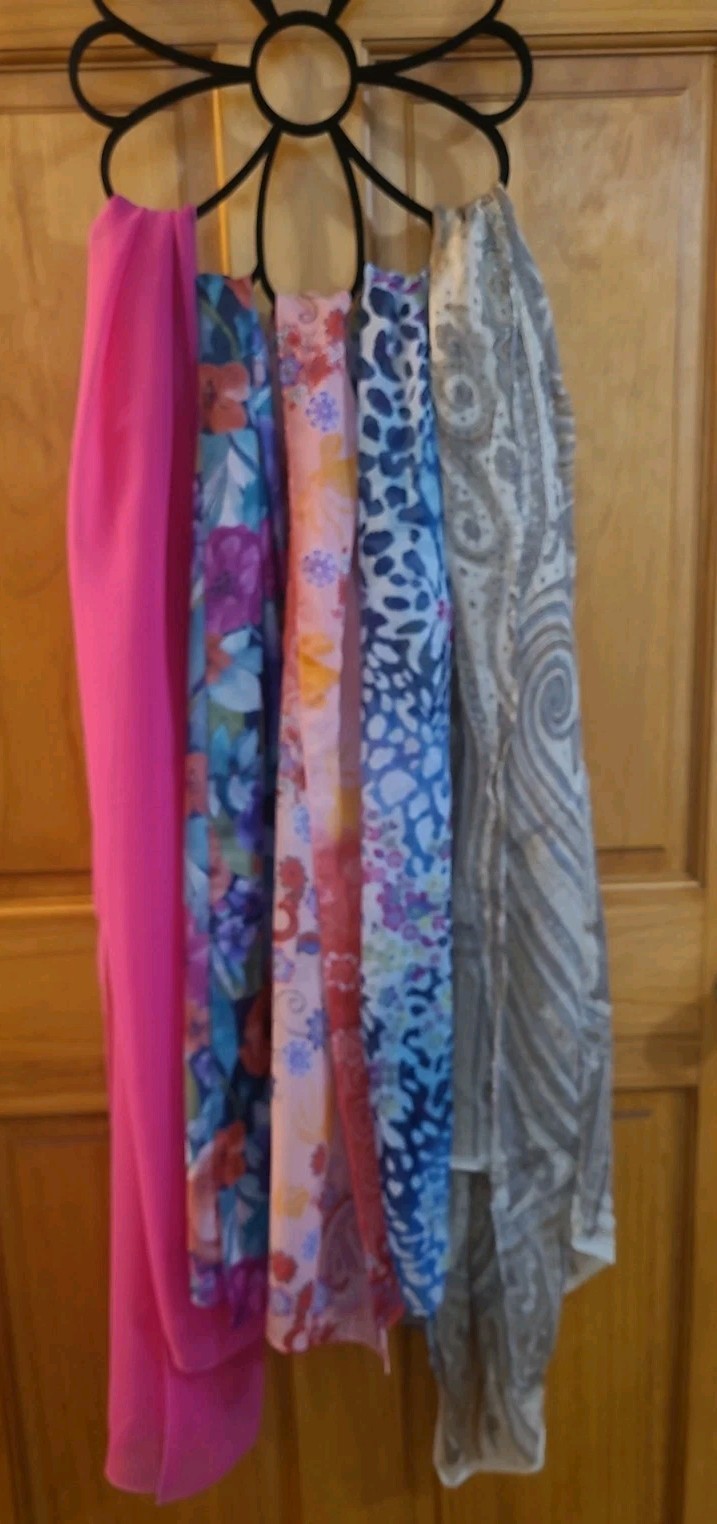 Scarf Set Multicolored Soft Lightweight LOT OF 10 Great Condition