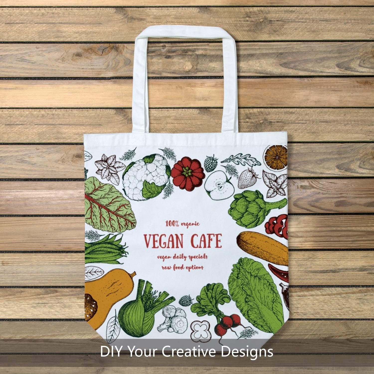Durable Large Cotton Tote 17.5″ – Eco-Friendly Blank Bags for DIY Projects