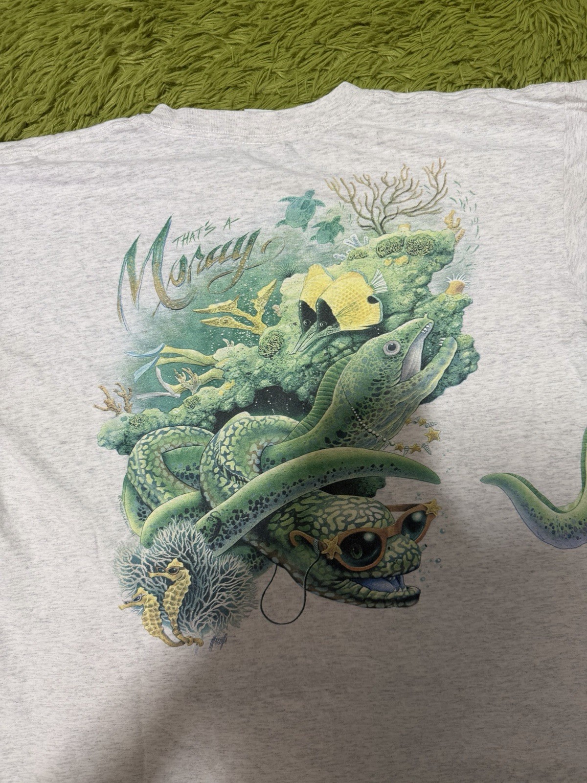 Vintage 90s Caribbean Soul Graphic T-Shirt Size XL Gray AOP All Over Print!!!!