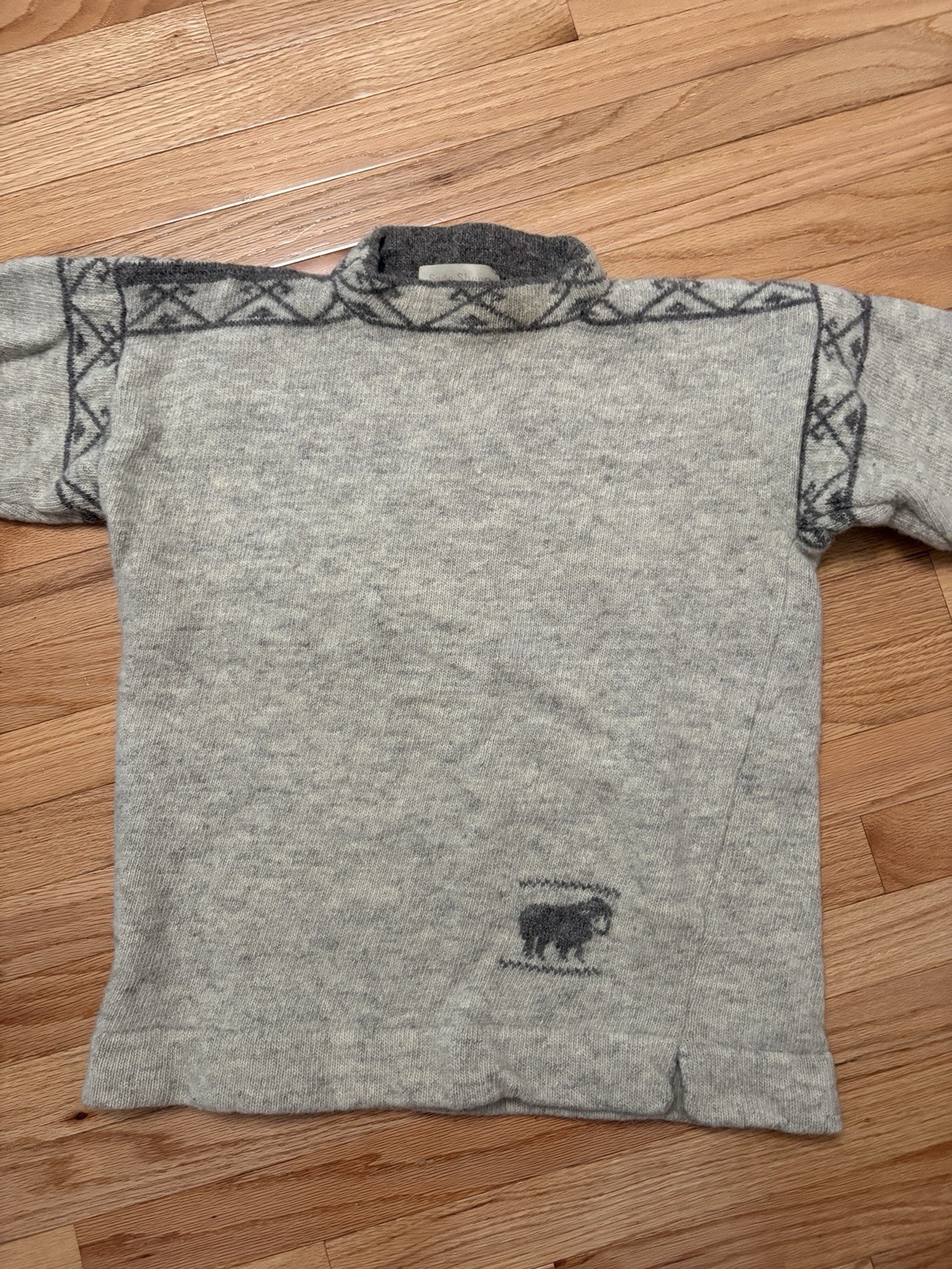 Stowe Vermont Sage Sheep Farm Unisex 100% Wool Sweater Small/Medium