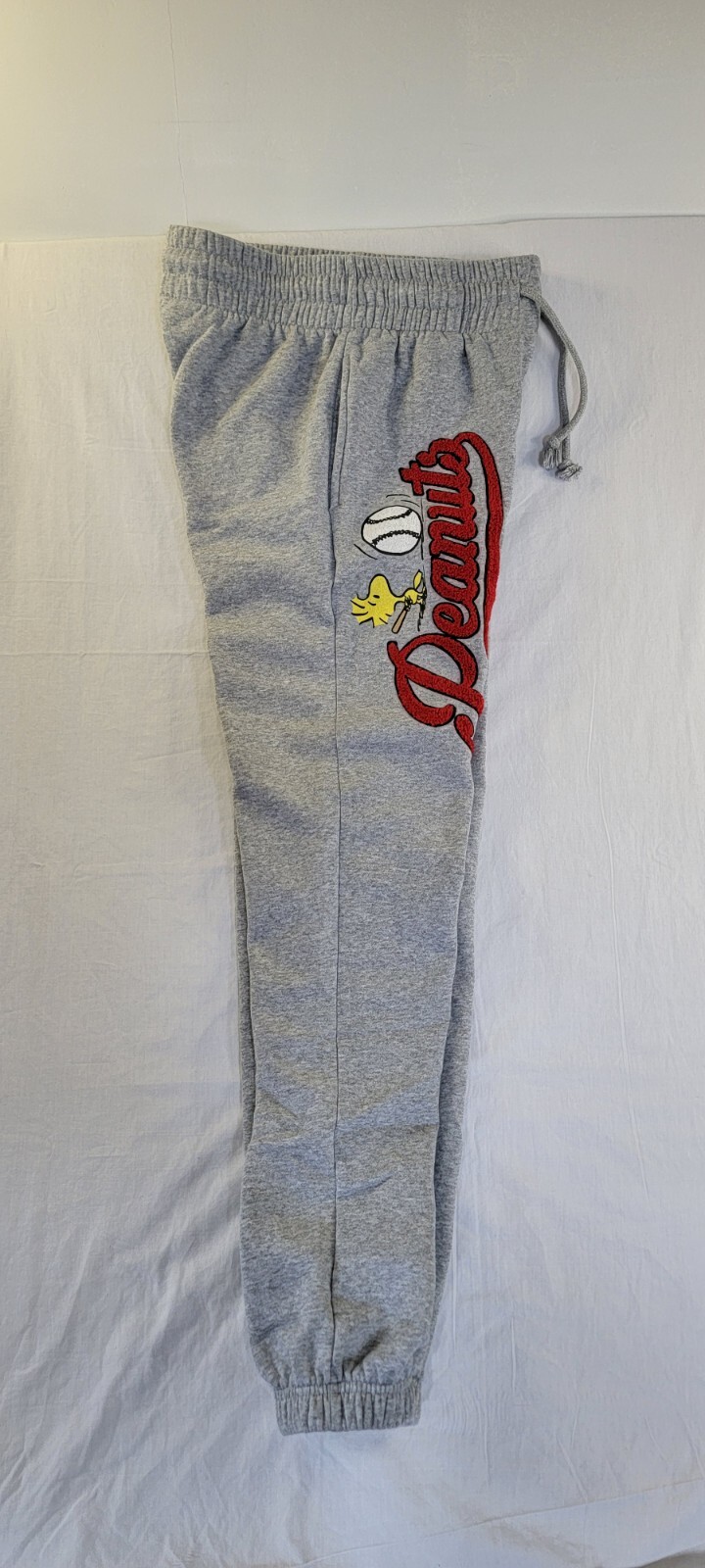 Peanuts Est 1950 Grey Sports Patches Sweatpants Sz XXS 00 Womens Snoopy Charlie