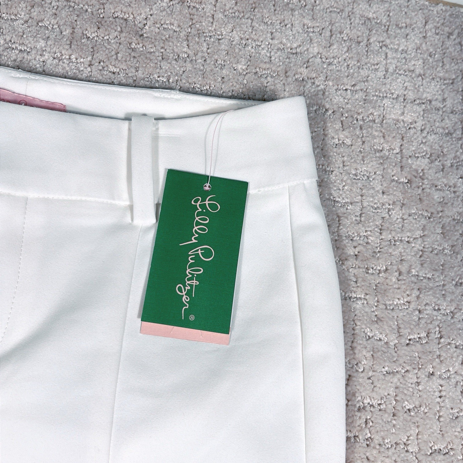 Lilly Pulitzer Chantal Stretch Dinner Pants Womens Size 00 White New Tags Resort