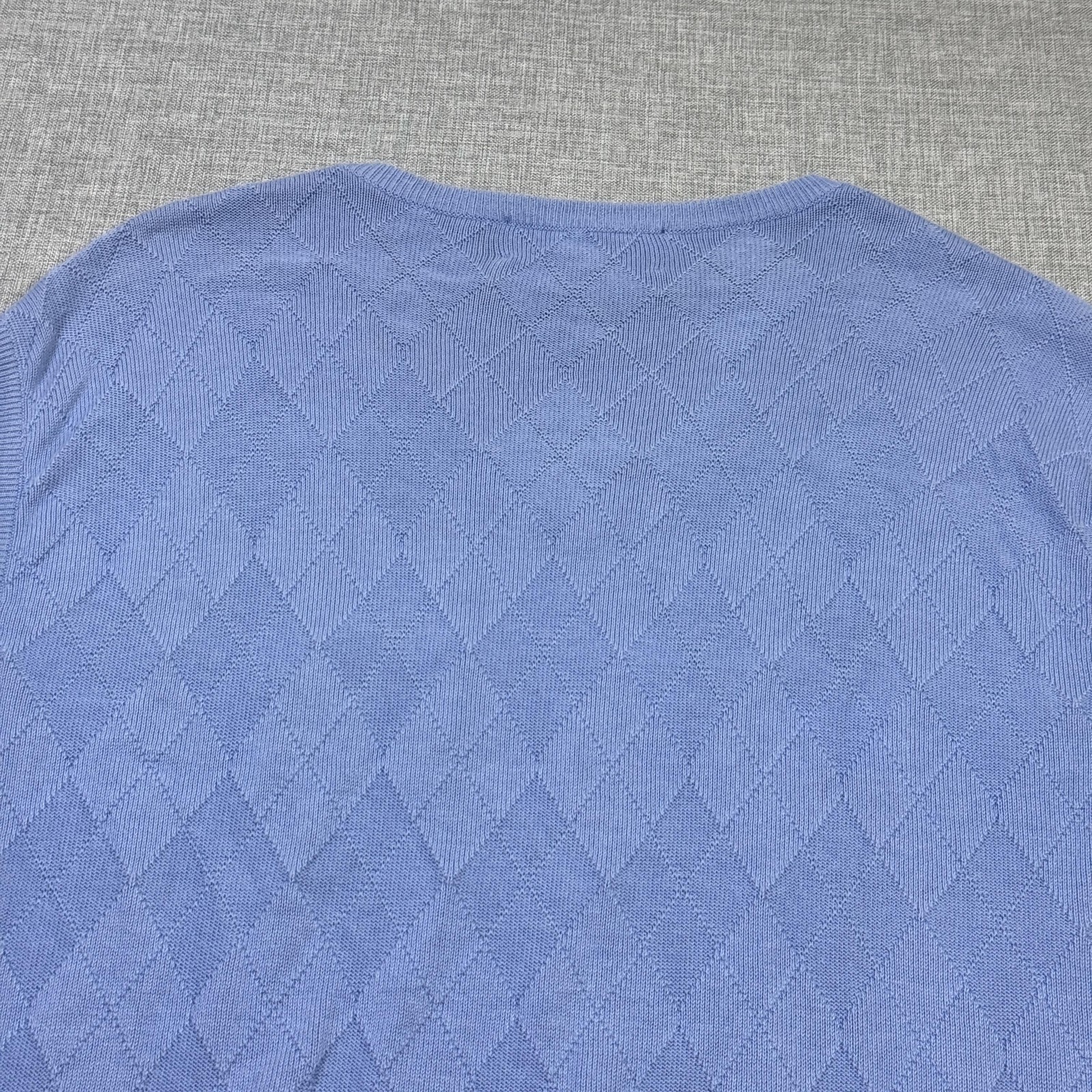 Polo Golf Ralph Lauren Argyle V-Neck Sweater Vest Mens XL Blue Embroidered