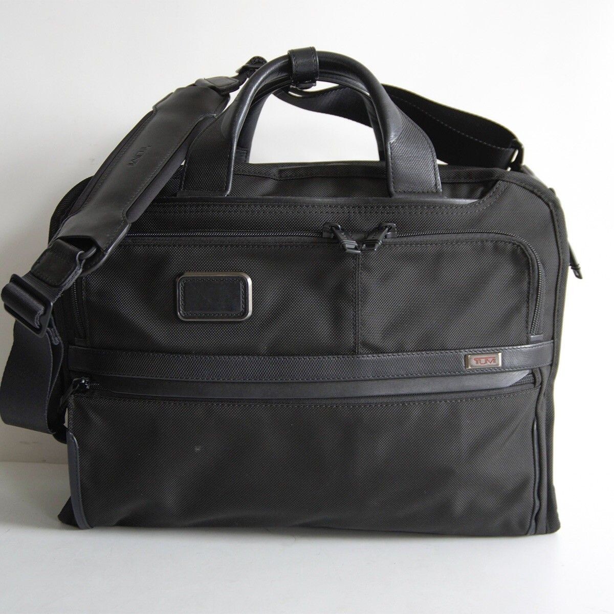TUMI ALPHA3 3 Way Business Bag Black Nylon Backpack Briefcase Authentic