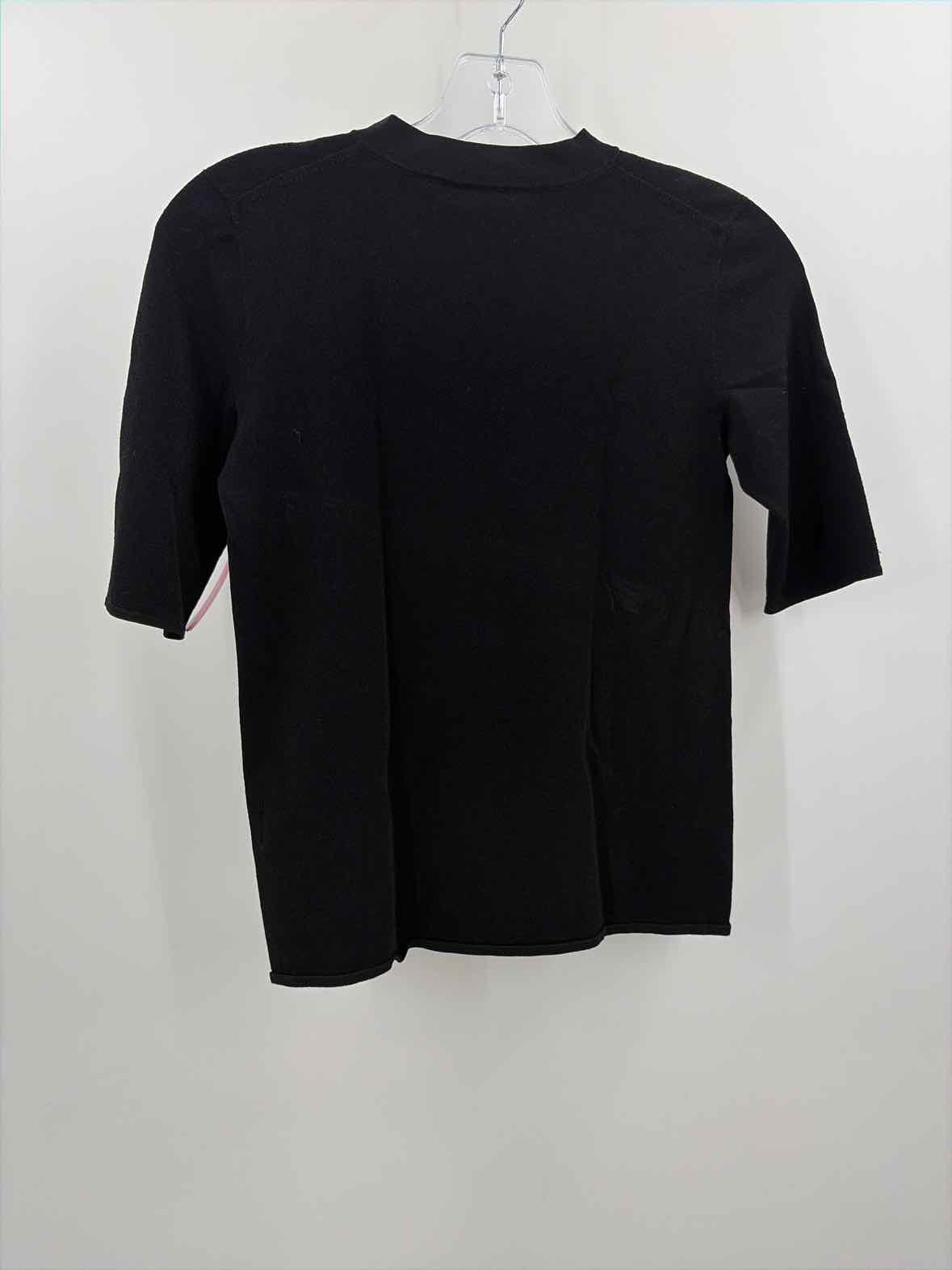Pre-Owned Vince Black Size Small Short Sleeve Blouse