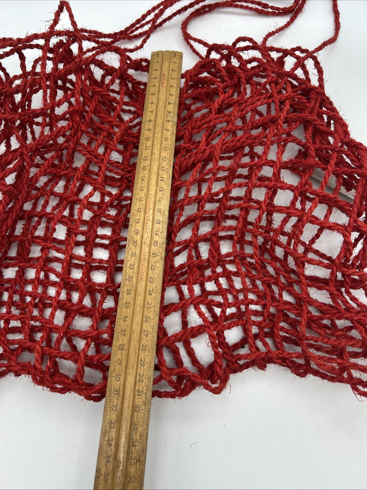 HandMade String Bag Sri Lanka Coconut Fibre Red Hand Woven Betel Koththu