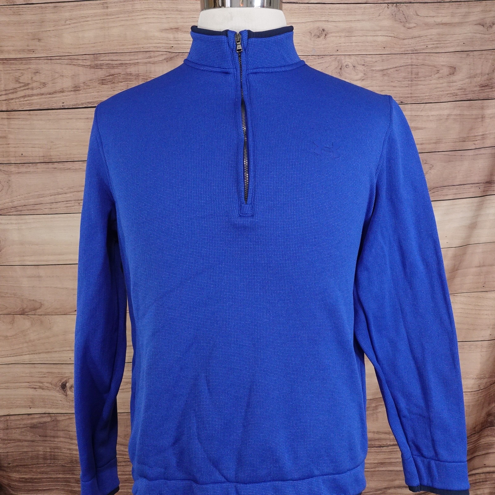 Under Armour Storm Golf Pullover Sweater Mens Large Blue UA 1/4 Zip