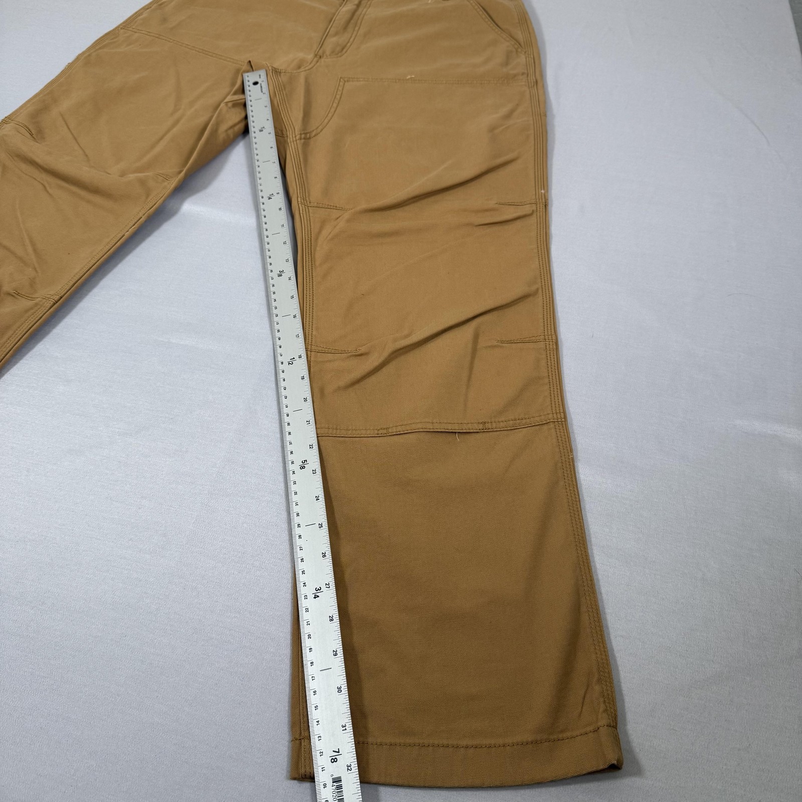 Carhartt Pants Mens 38×32 Brown Canvas Double Knee Rugged Flex Utility 102802