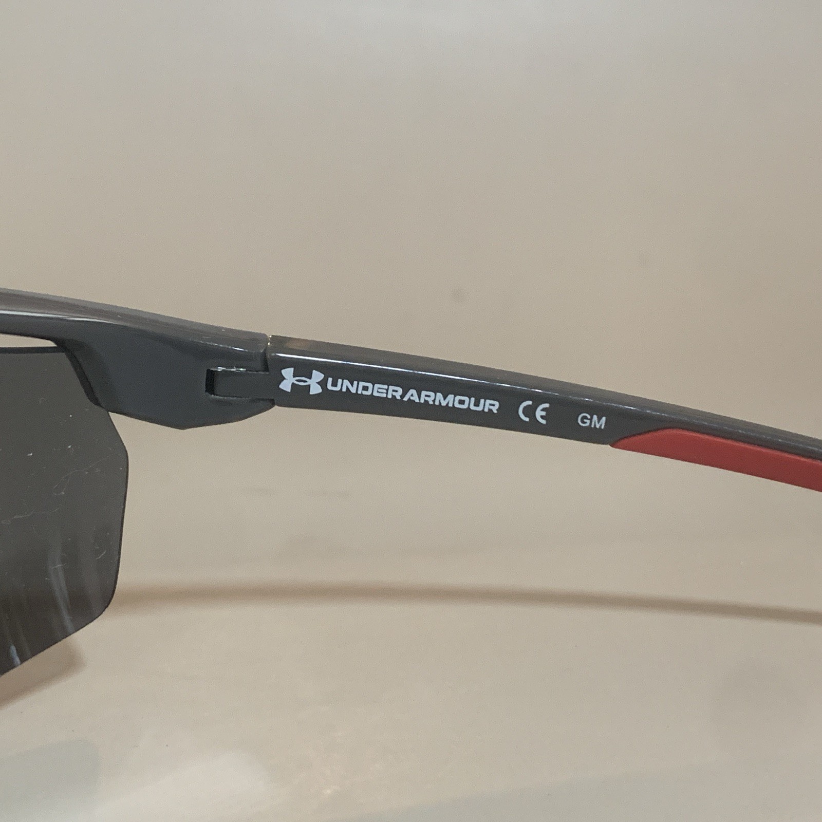 Under Armour Gametime Jr Wrap-Around Semi-Rim Sunglasses Gray/Red 7001/S