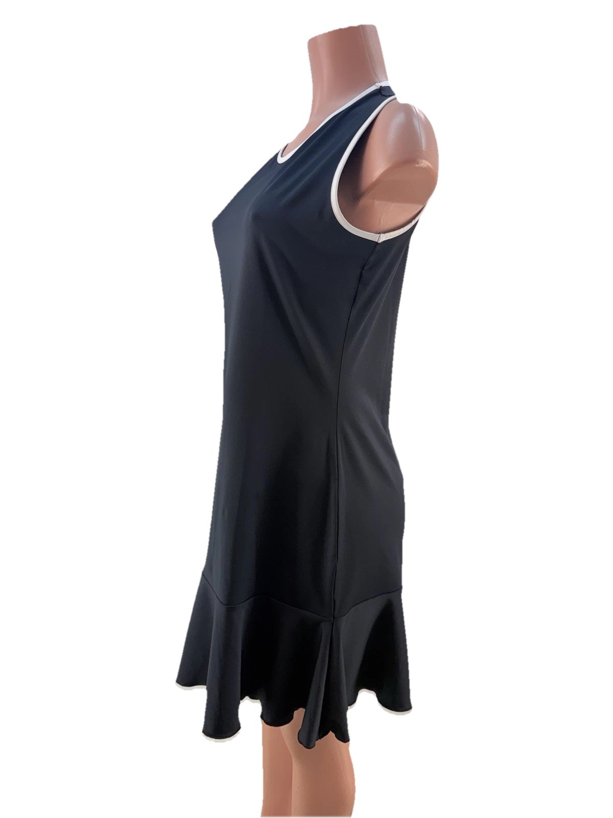 Ana Clare Active Women Dress M Activewear Sleeveless Black Tennis Dry Stretch