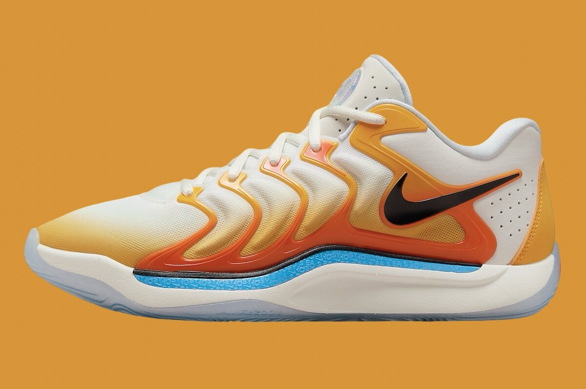 Nike Kevin Durant KD 17 Sunrise University Gold White FJ9487-700 sz 9.5 Men’s