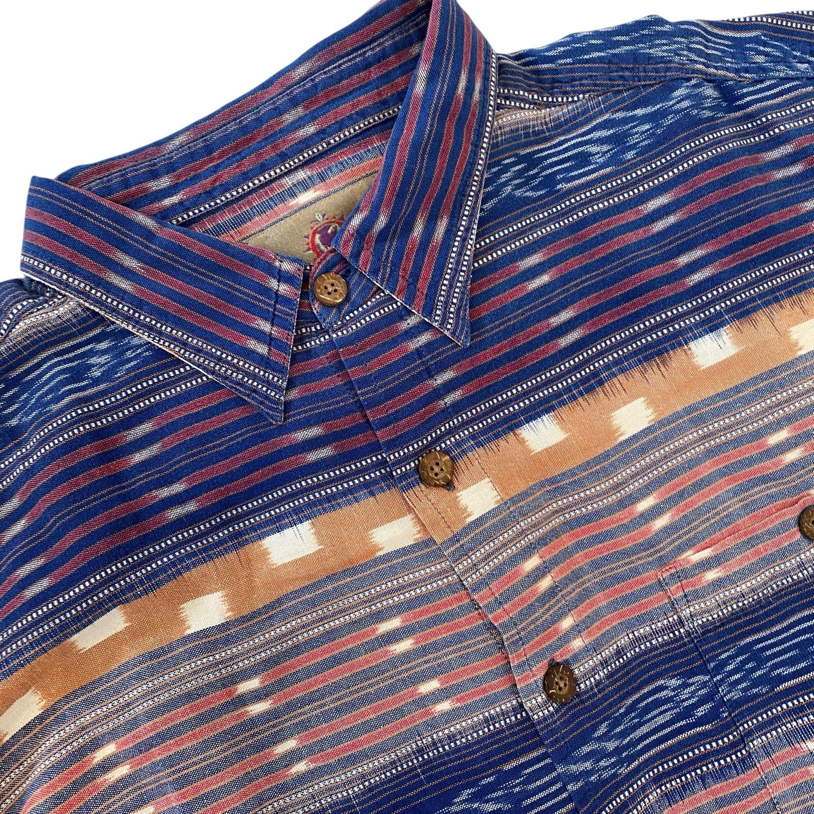 The Territory Ahead XL Southwest Tribal Short Sleeve Camp Shirt Aztec Western