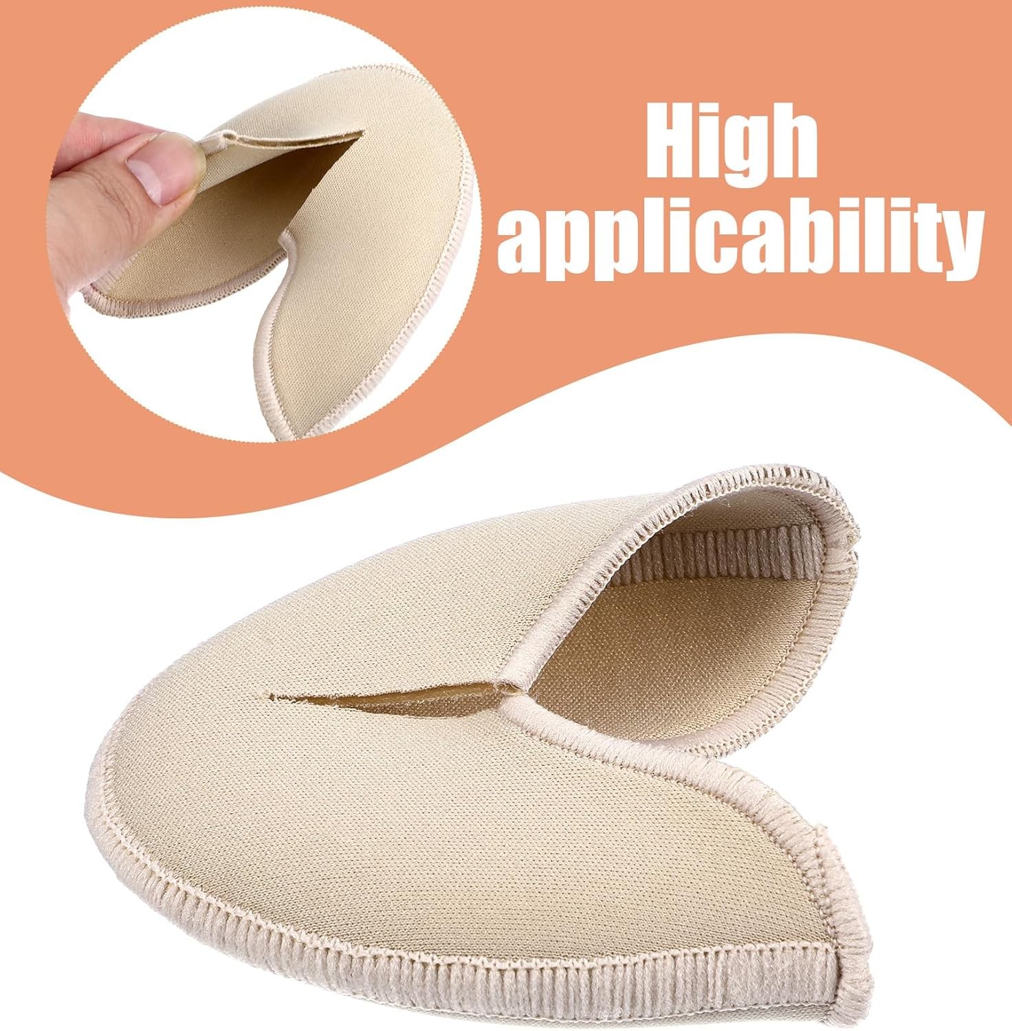 2 Pairs Ballet Toe Pads Pointe Shoes Anti-Slip Forefoot Pain Relief for Women