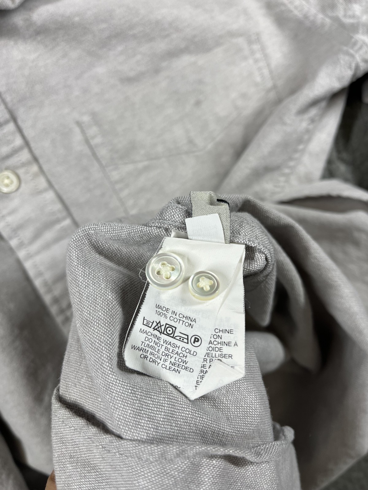Jack Spade Shirt Mens Medium Gray Oxford Button Down Long Sleeve Cotton Casual