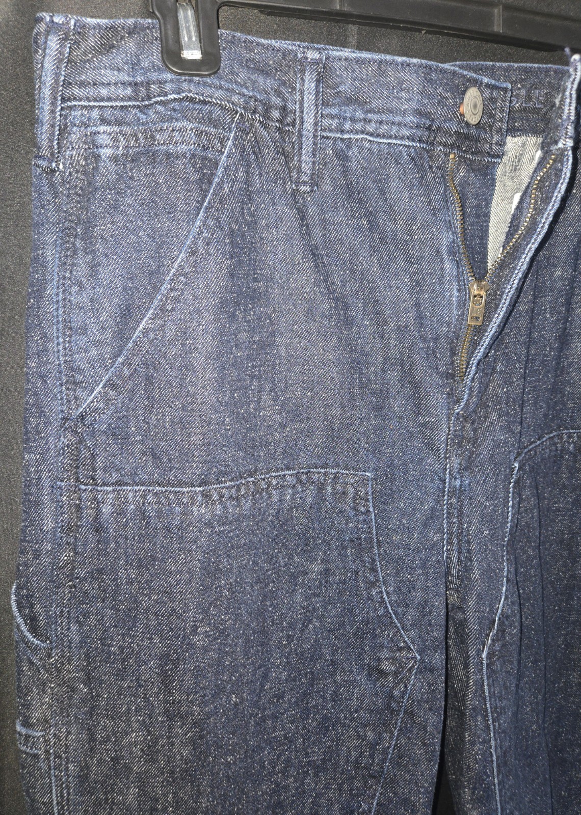 American Eagle 31×30 Athletic Loose Carpenter Jeans Double Knee Indigo Shatter