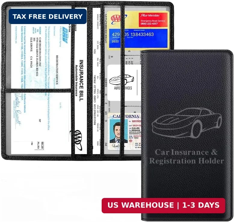 Valardoh Premium Car Registration and Insurance Card Holder, Car Document Holder
