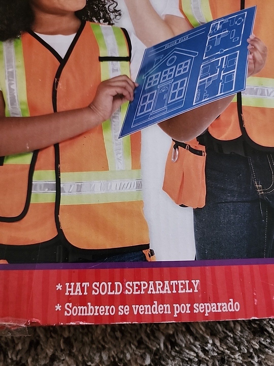 Amazing Me! Construction Worker Kit Orange Vest Career Fancy Dress Child Costume