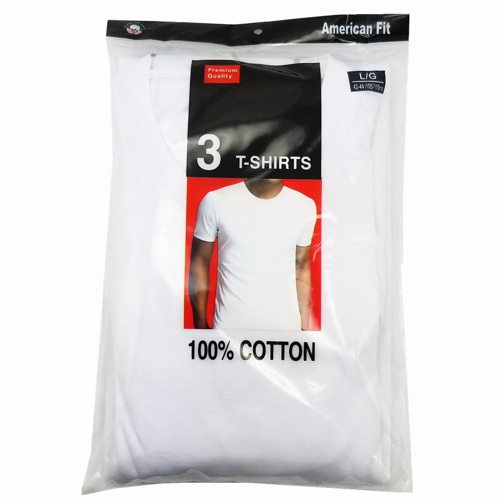 6-Pack Crew-Neck For Men’s 100% Cotton Tagless T-Shirt Undershirt Tee White