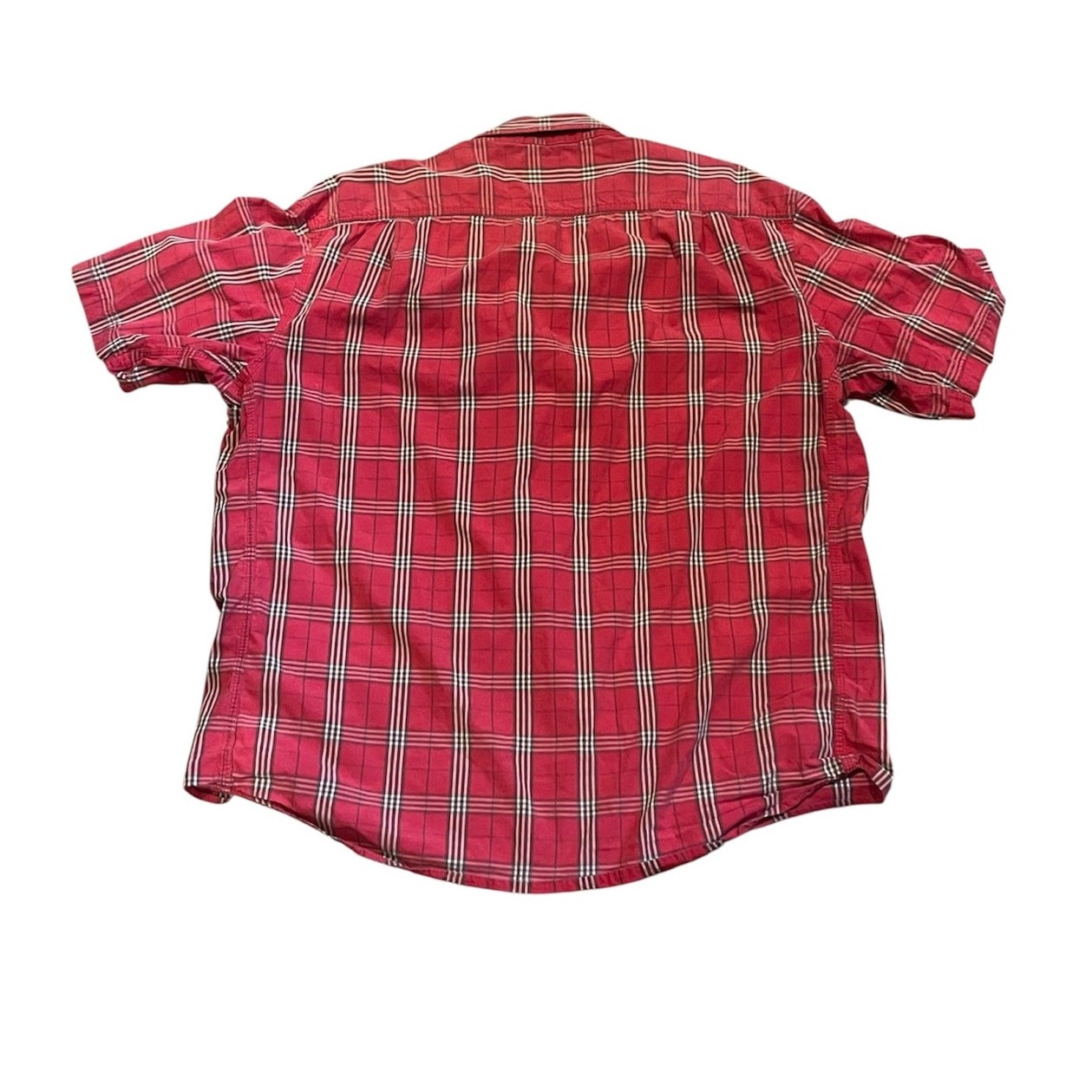 Vintage Schmidt Red Plaid Flannel ShirtXL Cotton Button Up Workwear Outdoor