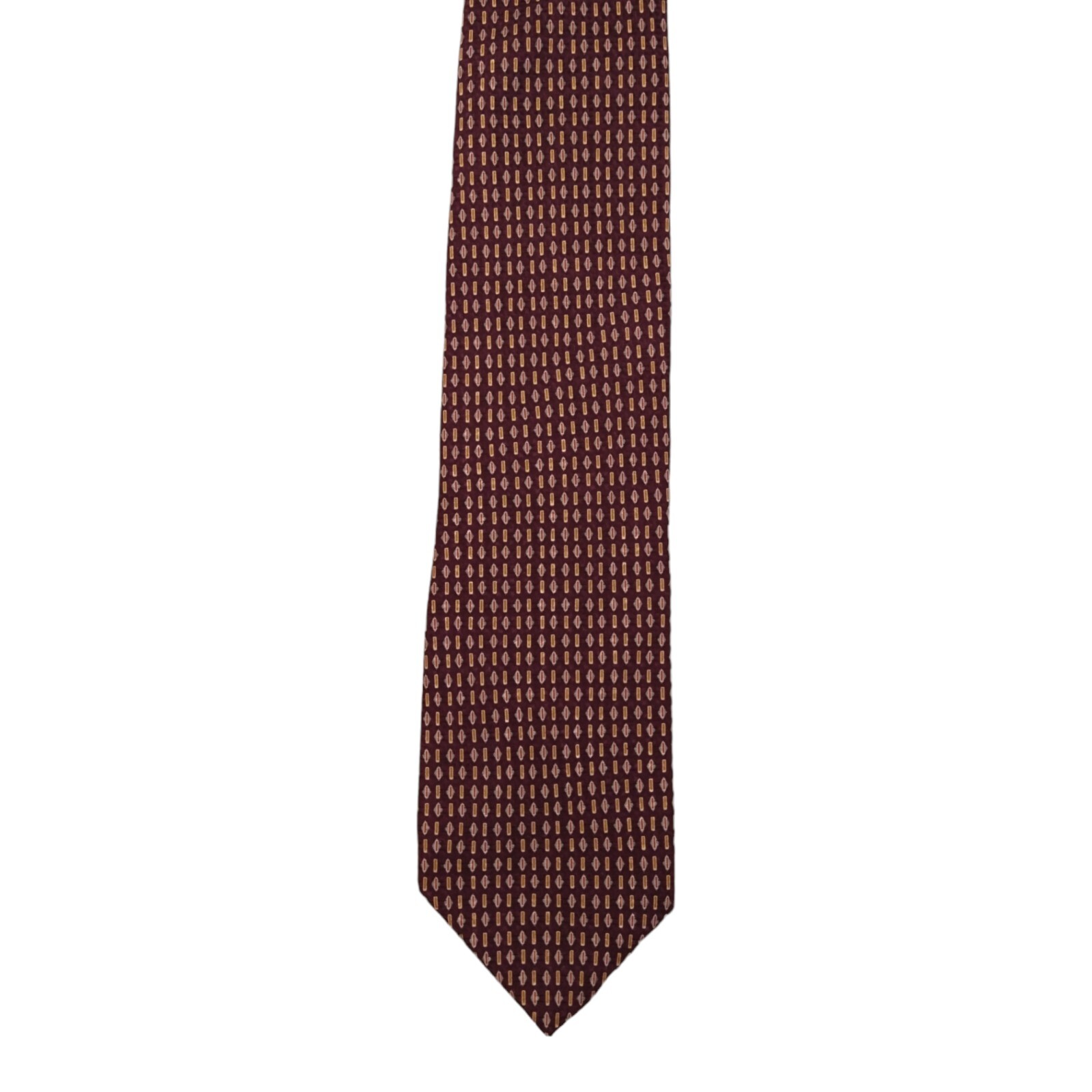 TOM JAMES CORPORATE IMAGE Mens Classic Tie 3.75 Purple 100% Silk Print Necktie