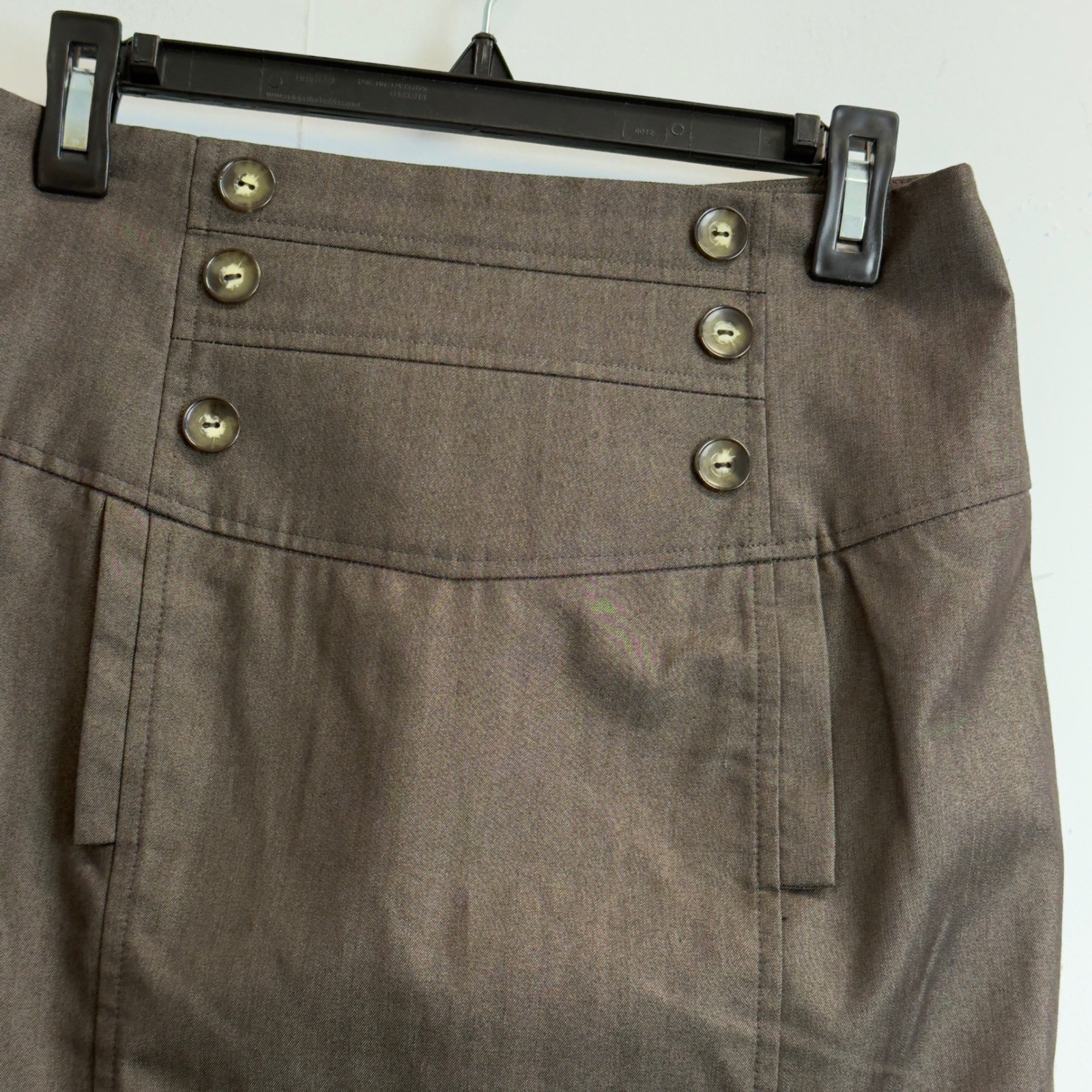 B-Wear Byer California Brown Short Sleeve Blazer and Pencil Skirt Suit Set L