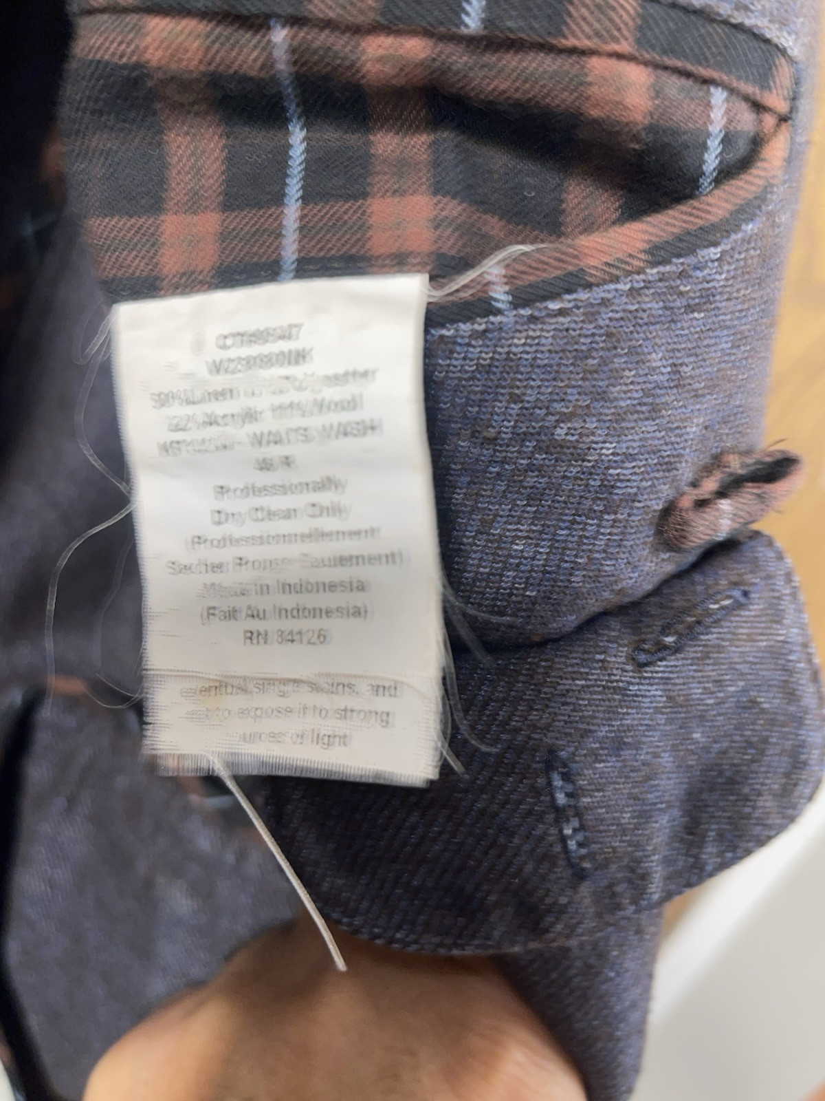 Kroon Ritchie Hybrid Jacket Blazer Mens 46R Gray Full Zip Wool Travel Coat!