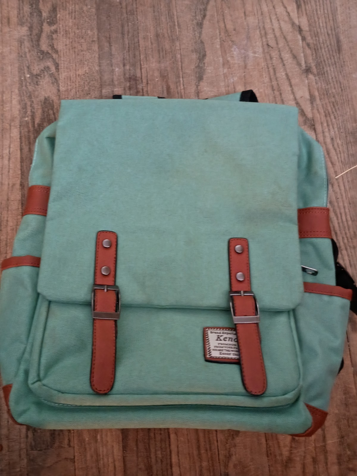 15.6 Inch Green Vintage Backpack Water Resistant Large Capacity For College T…