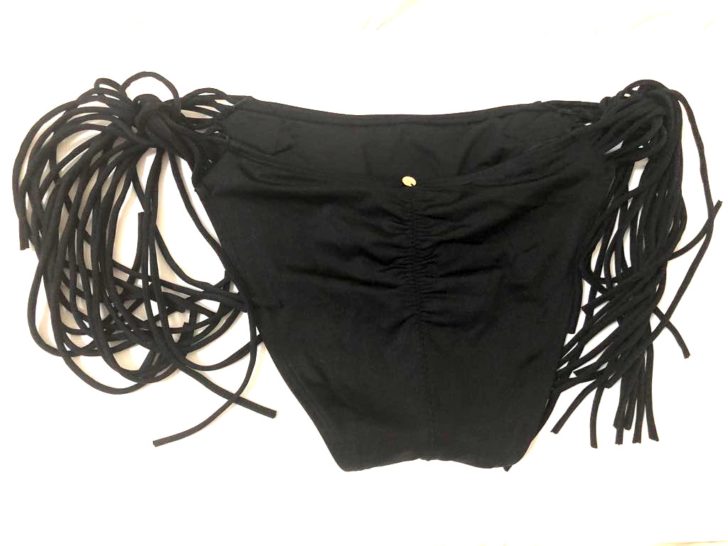 Victoria’s Secret Strappy Swim bikini Cheeky Bottom Black NWT
