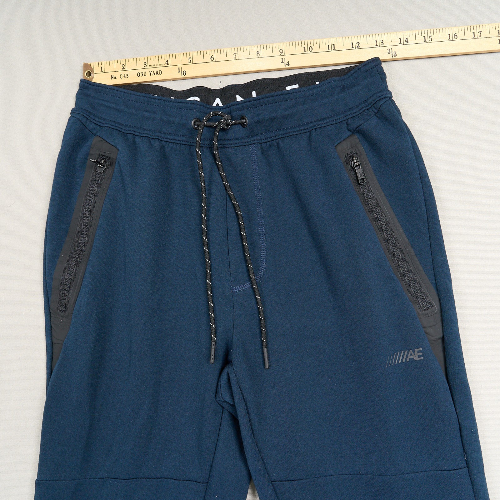 American Eagle Joggers Men’s S Blue Tapered Elastic Waist Pockets Comfort