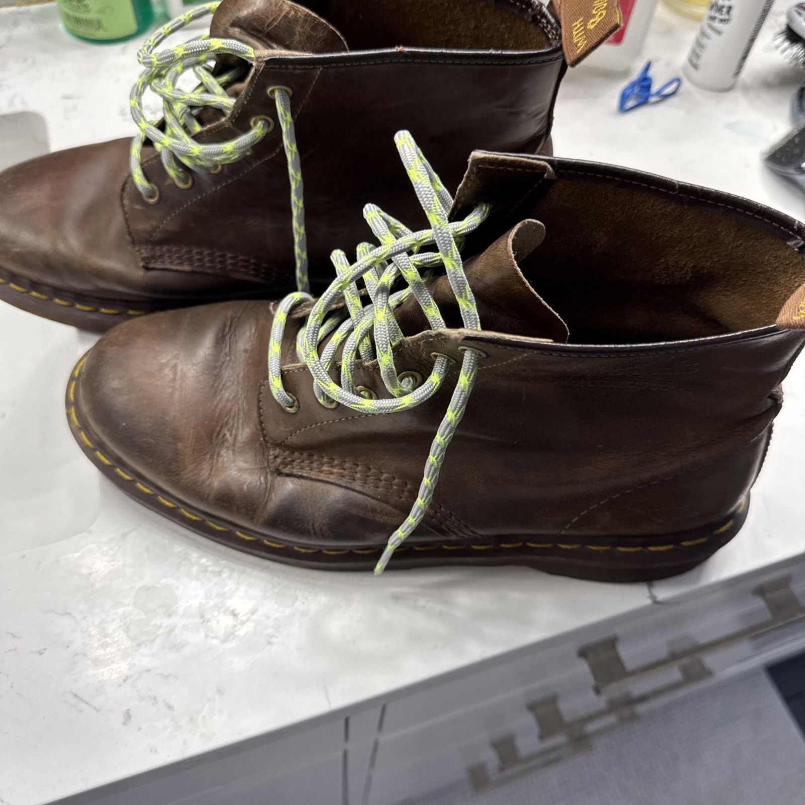 Vintage Dr Martens 101 6 Eye Combat Boots Men’s Size US 12 UK 11 Brown