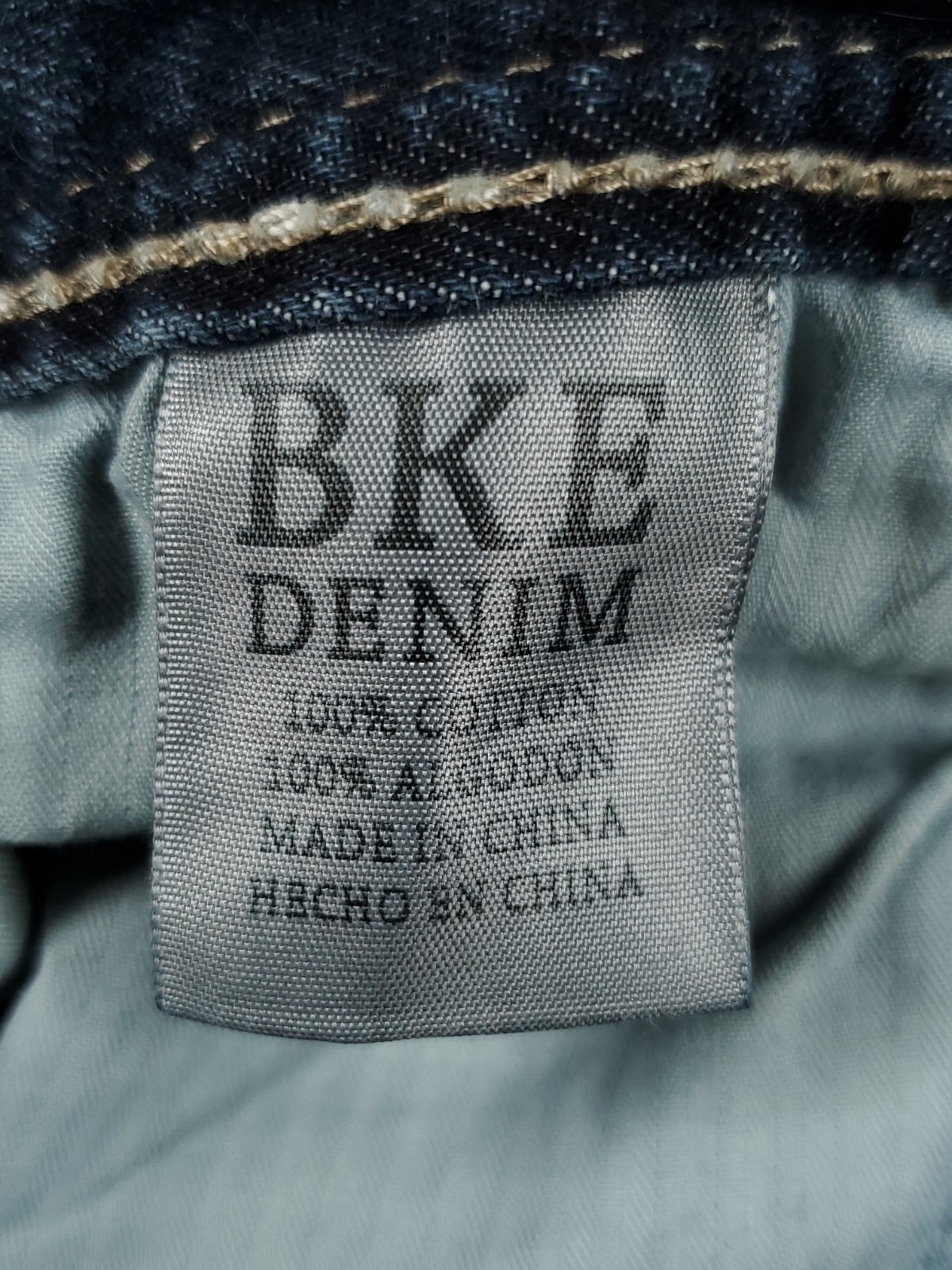 BKE Jeans Mens 26×30 Blue Aiden Straight Low Rise Dark Wash Faded Ripped Denim