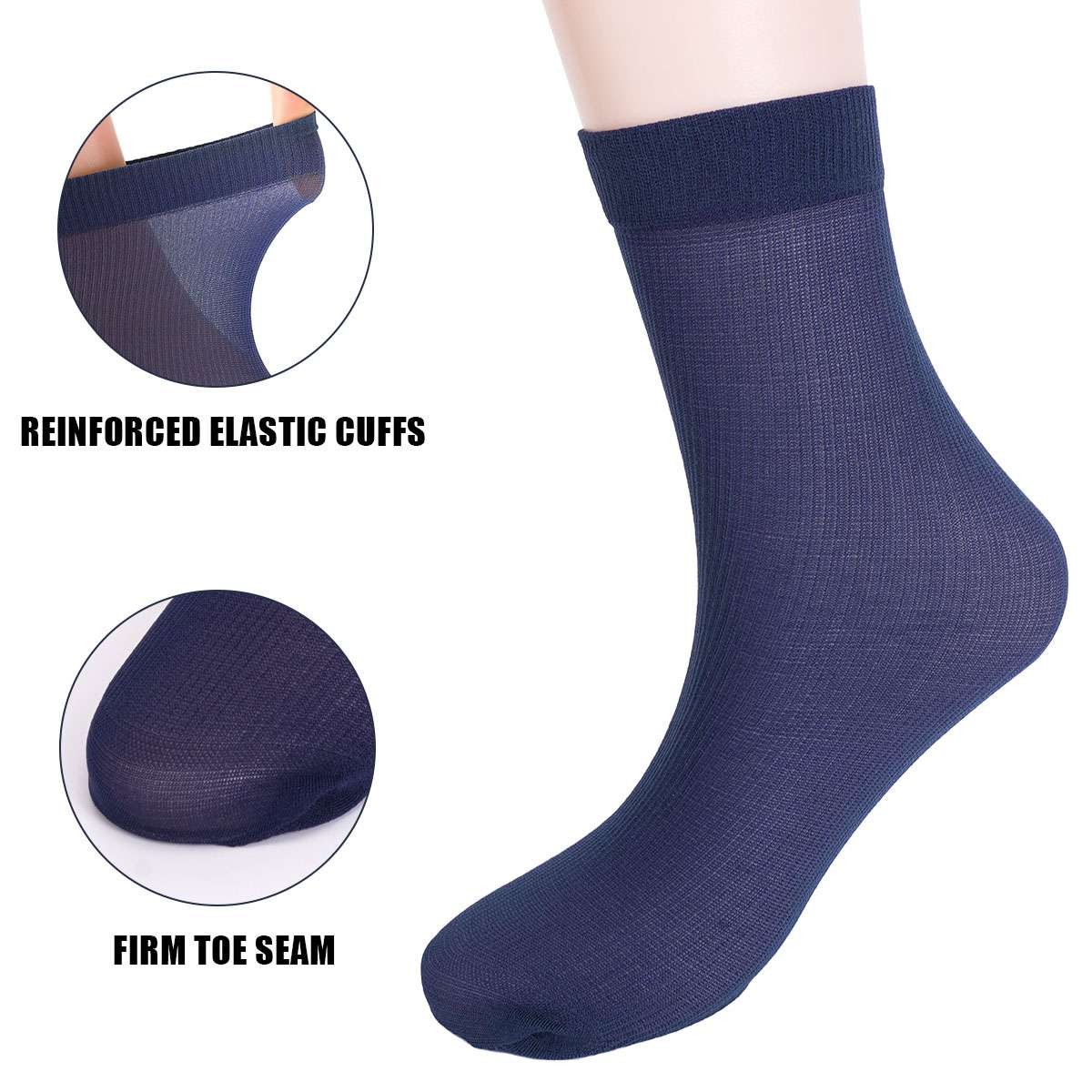 10Pairs Men’s Dress Socks Thin Casual Fashion Crew Mid Calf FAST SHIPPING