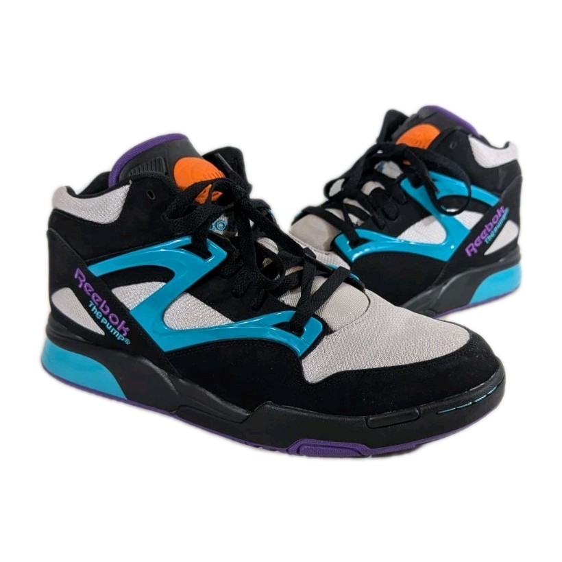 Charlotte Hornets Reebok Pump Omni Lite Shoes size 11.5 Teal Black White