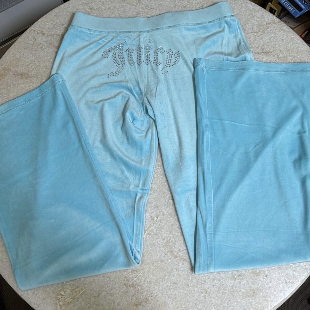 Juicy Couture y2k Crystal velour rhinestone bling tracksuit size Large