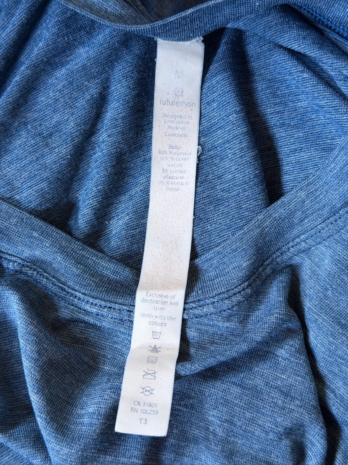 Lululemon Shirt Medium Men’s Blue Hawk Heathered All Terrain Tee