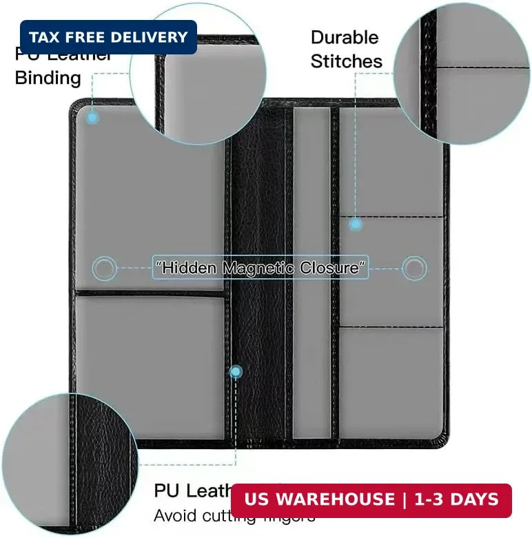 Valardoh Premium Car Registration and Insurance Card Holder, Car Document Holder