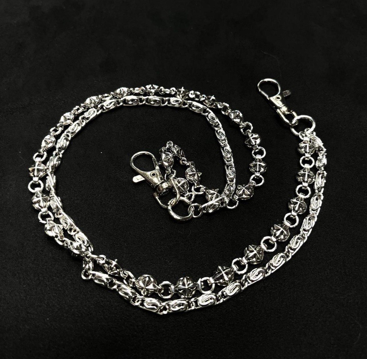 Silver Chrome Men’s Unisex Wallet Chain