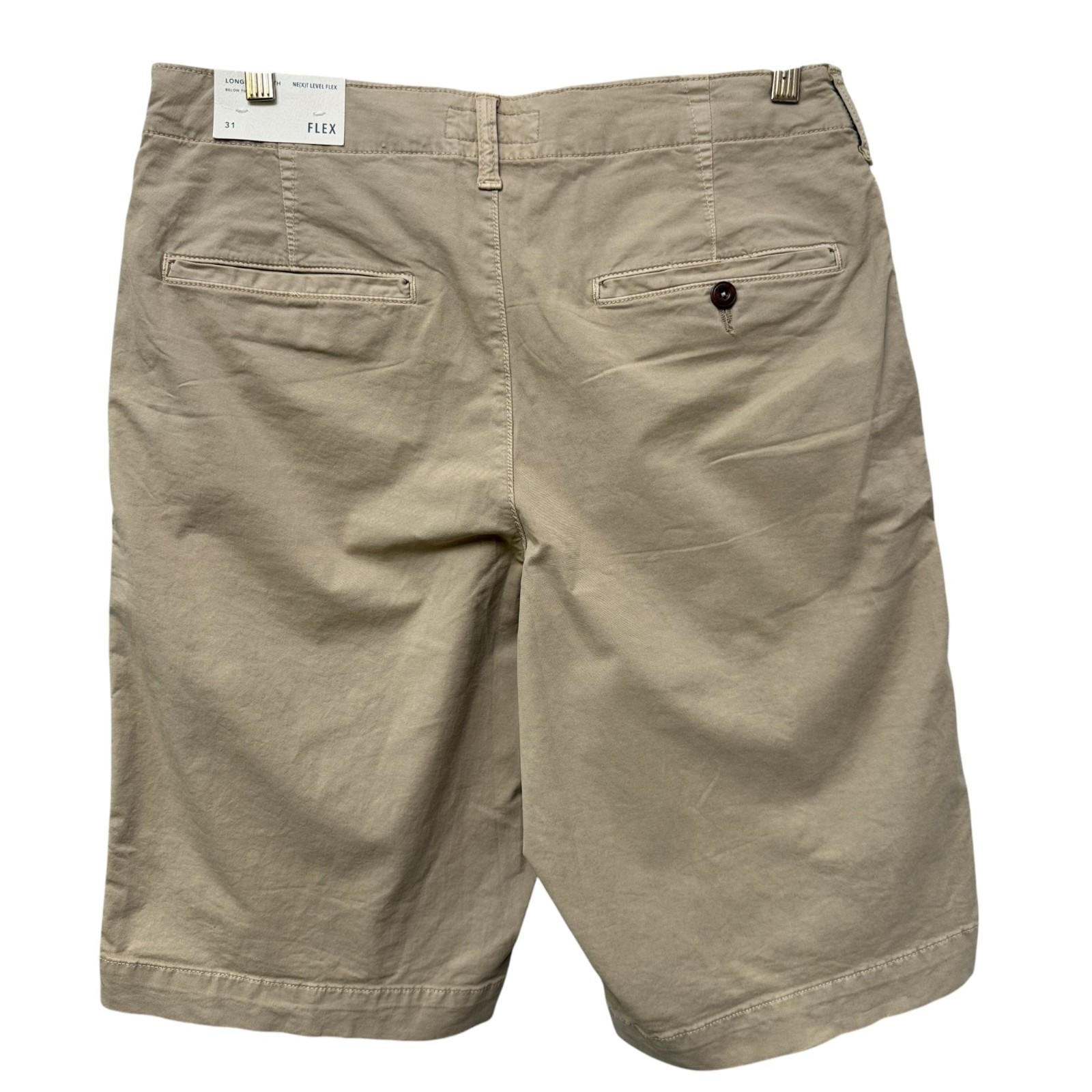 American Eagle Mens Shorts Next Level Flex Bermuda Khaki Tan Size 31 NWT