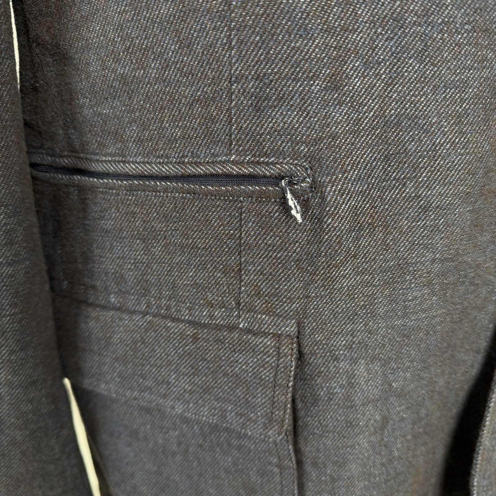 Kroon Linen Wool Unstructured Blue Blazer 44L Sport Coat Jacket Double Vented