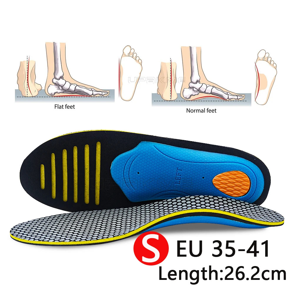 EVA Orthopedic Insoles Orthotics Flat Foot Health Sole Pad for Shoes Insert Arch