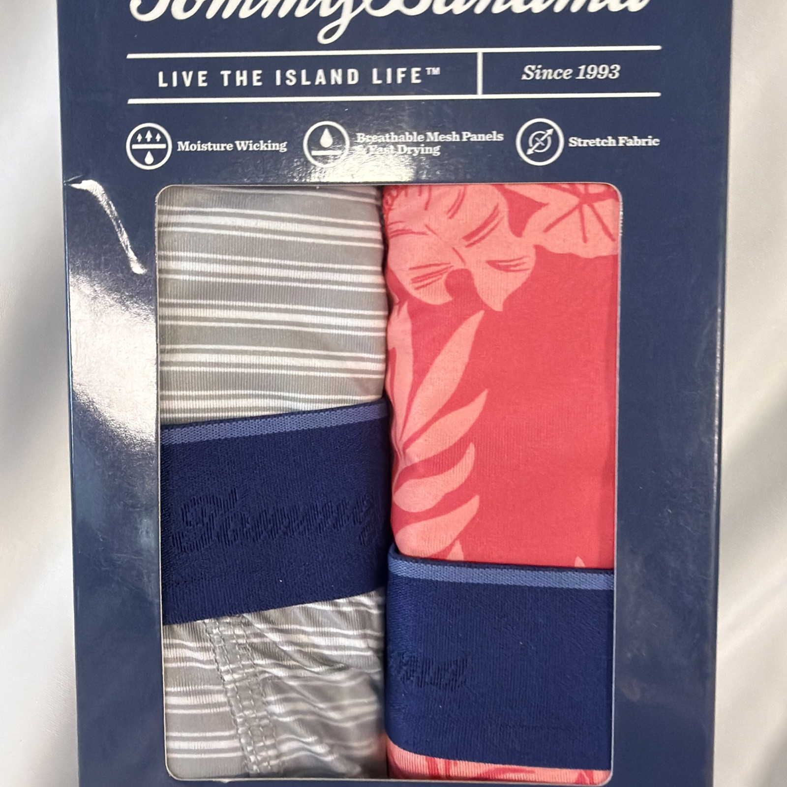 Tommy Bahama Mesh Tech Boxer Briefs 2‑Pack Men’s Small Red/Gray NWT