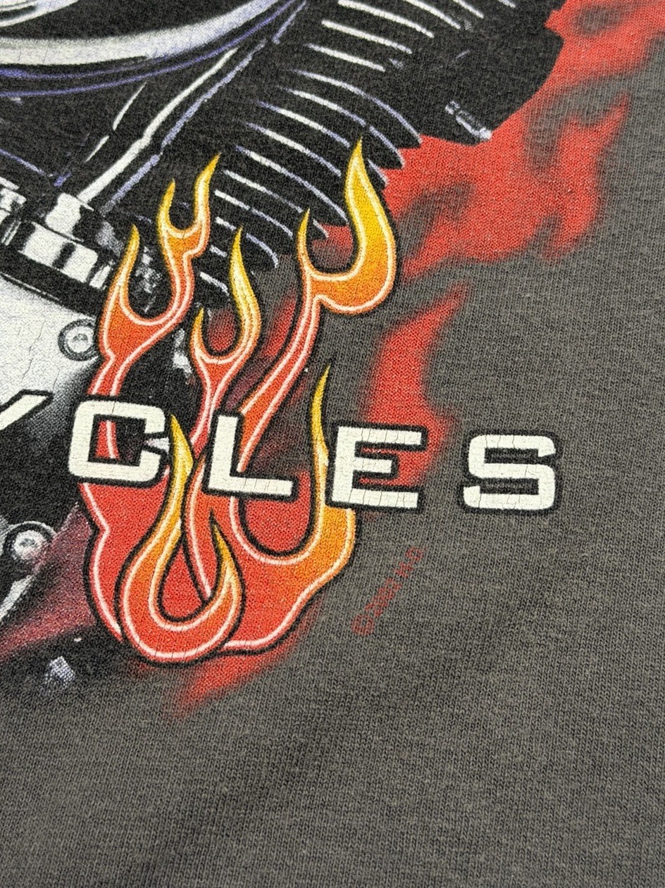 Vintage Harley Davidson T Shirt Flames Nova Scotia Motorcycle Canada Medium 2002
