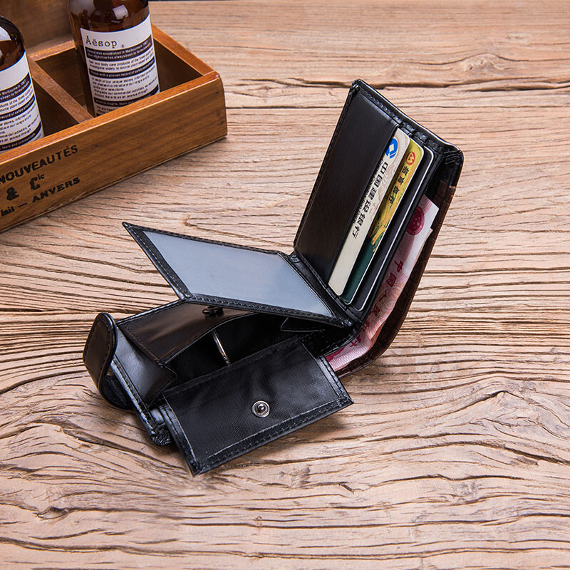 Men Leather Wallet Bifold ID Card Holder Front Pocket Coin Purse Wallet Gift
